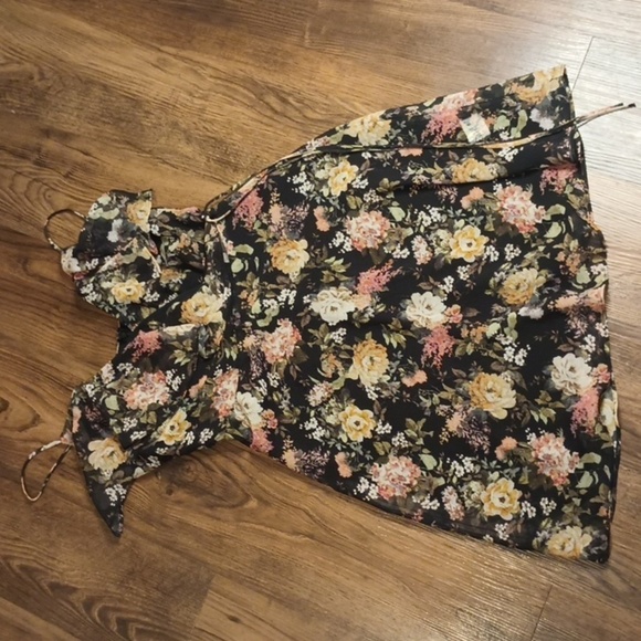 Bailey 44 Dresses & Skirts - Bailey/44 Black Dusty Floral Sheer Mini Dress CCC